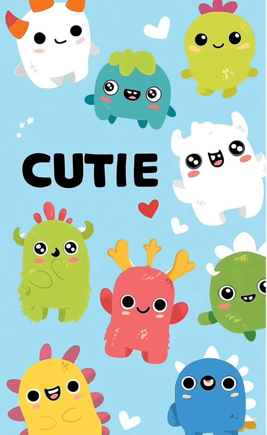 Cute Monster Roam original repeating artwork