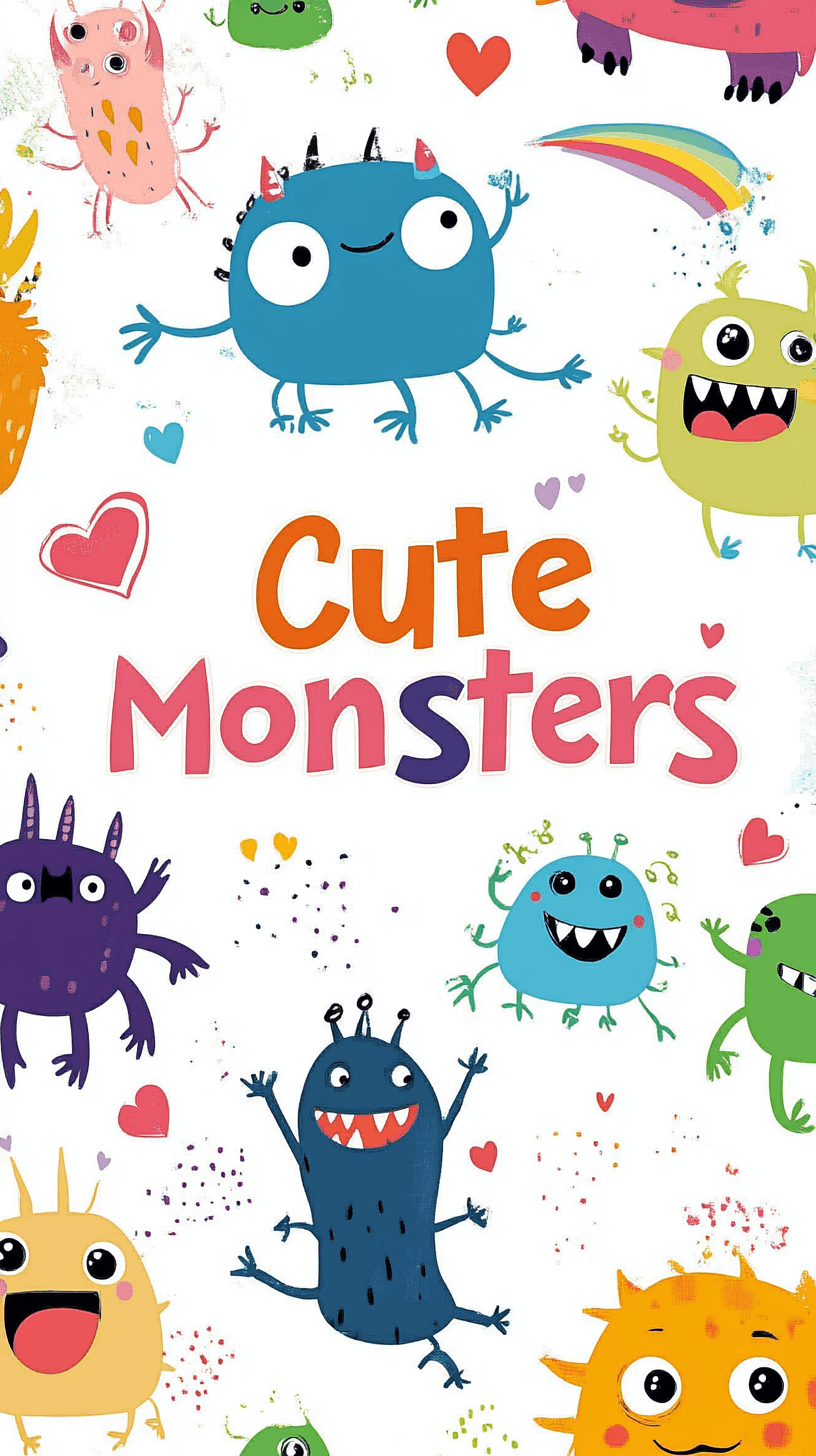 Cute Monster Beats original repeating artwork