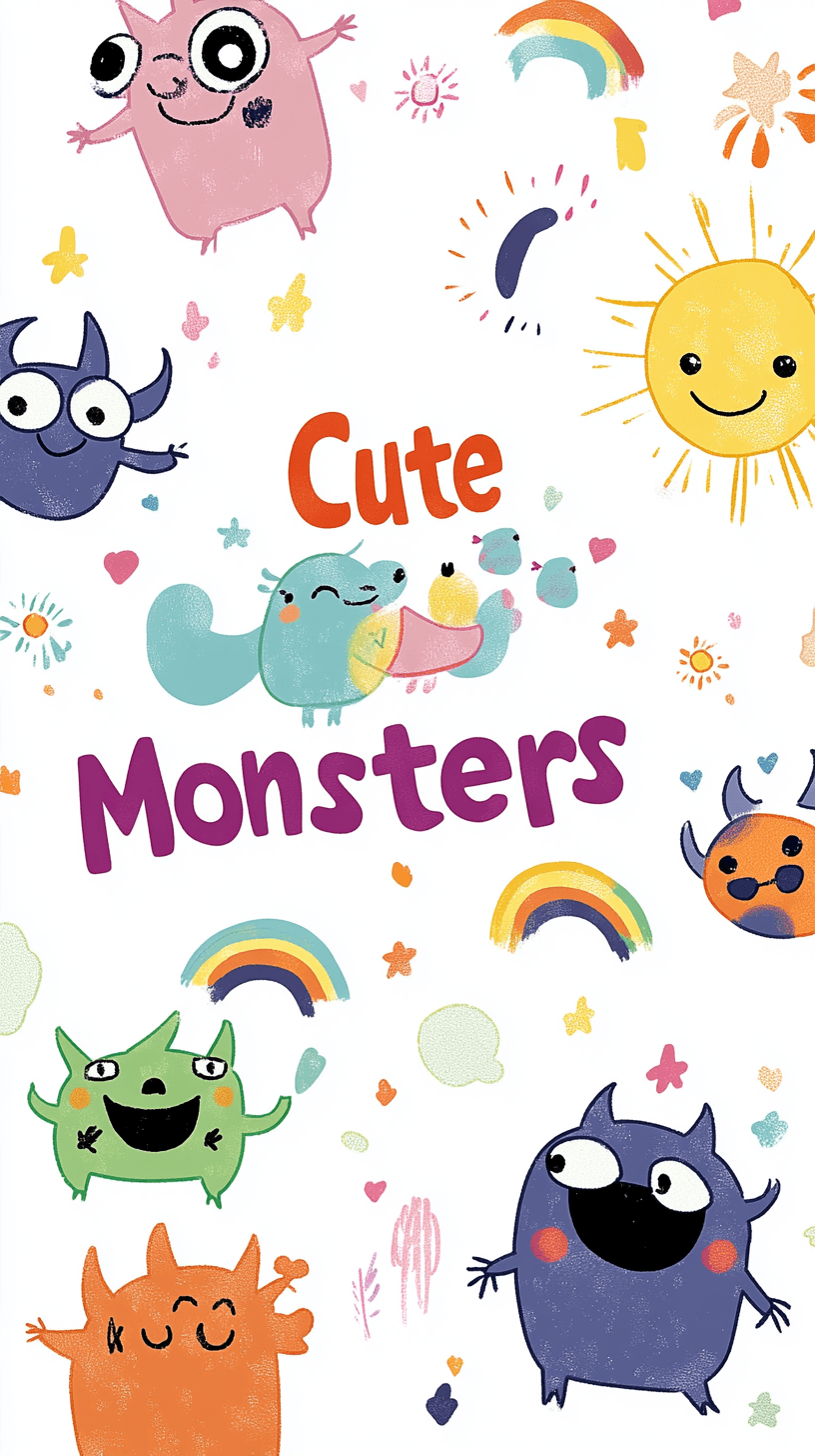 Cute Monster Echo original repeating artwork