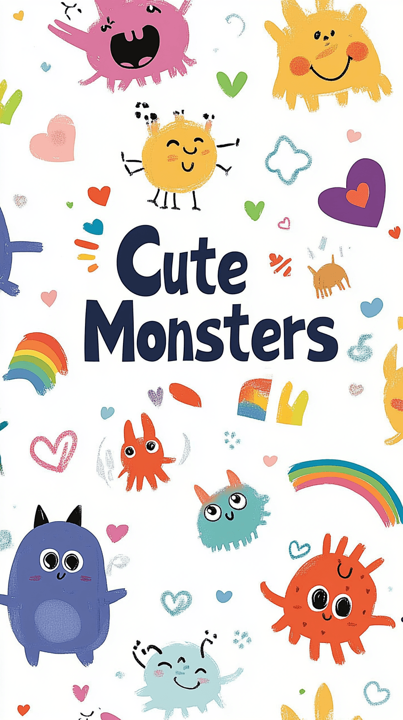 Cute Monster Spark original repeating artwork