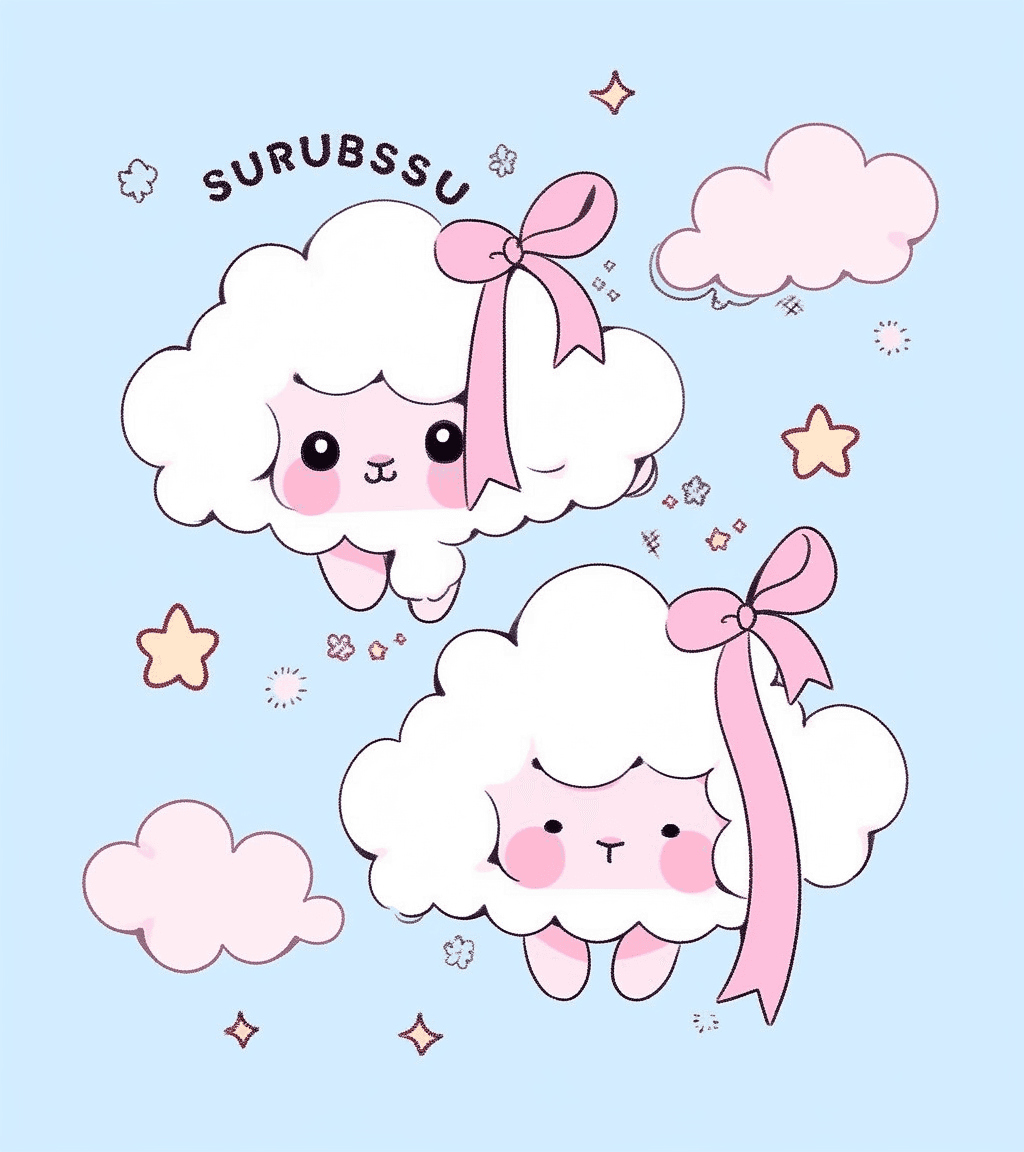 Sheep Parade original repeating artwork