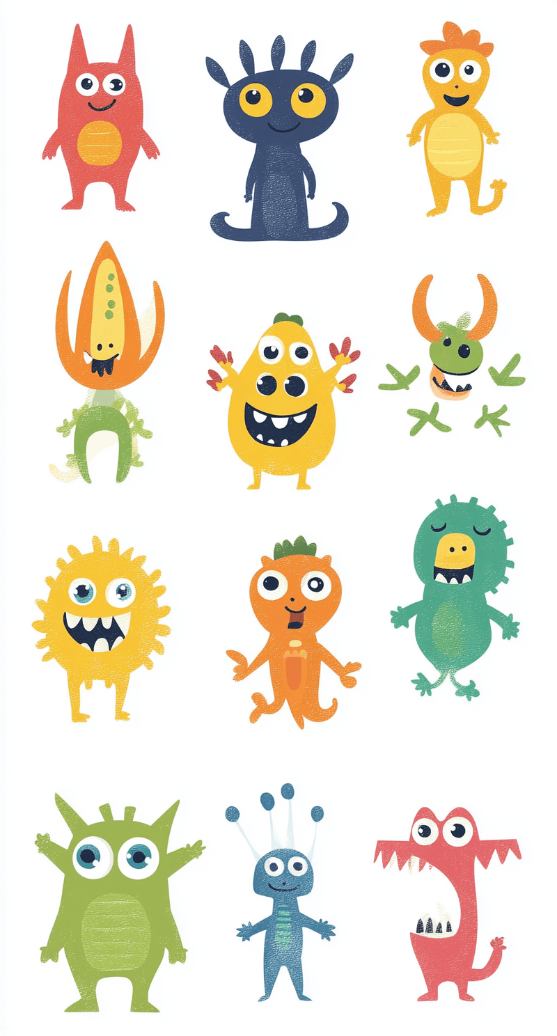 Cute Monster North original repeating artwork