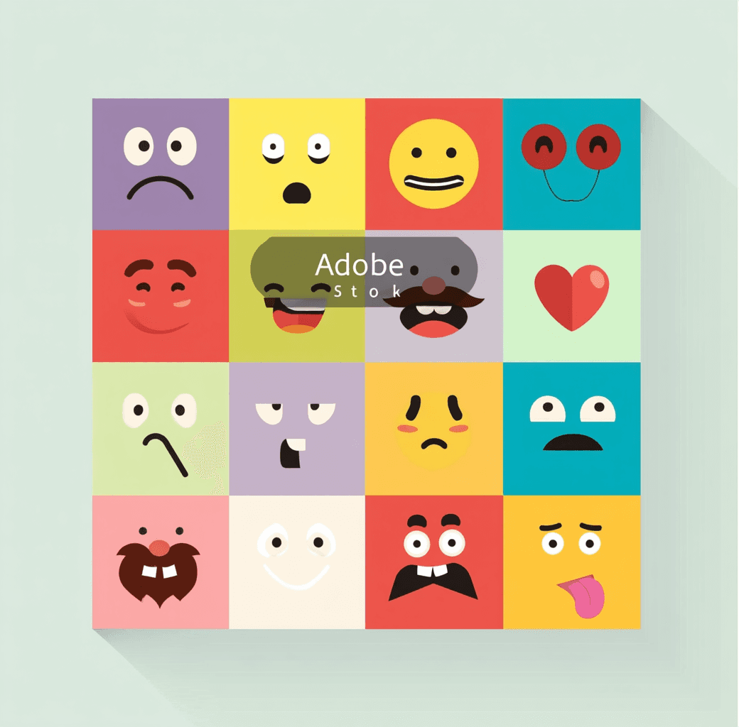 Quirky Icon Squad original repeating artwork