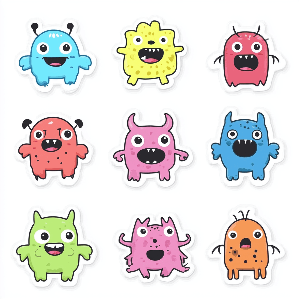 Cute Monster Fair original repeating artwork