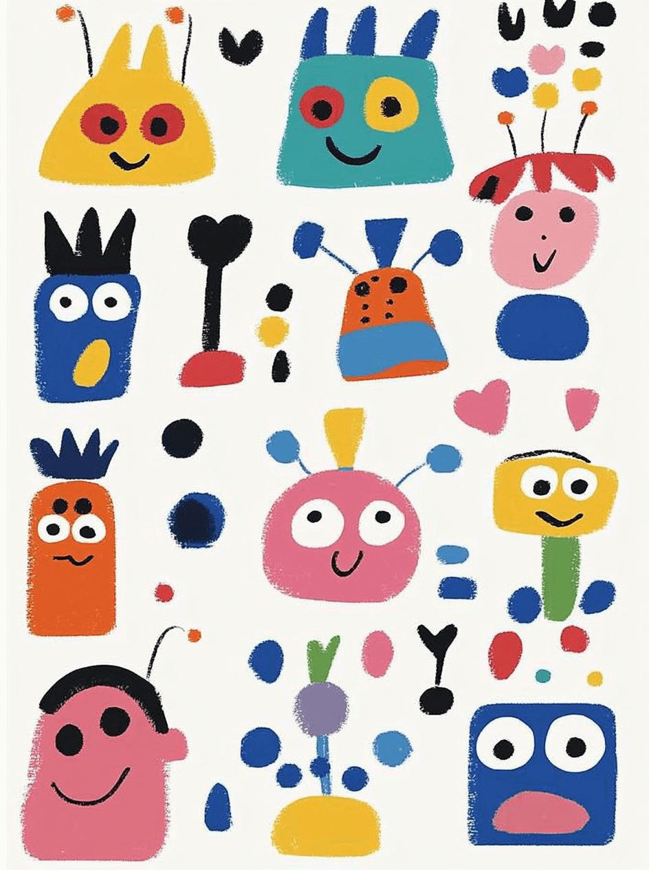 Cartoon Line 001 original repeating artwork