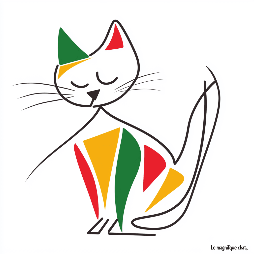 Cat 309 original repeating artwork