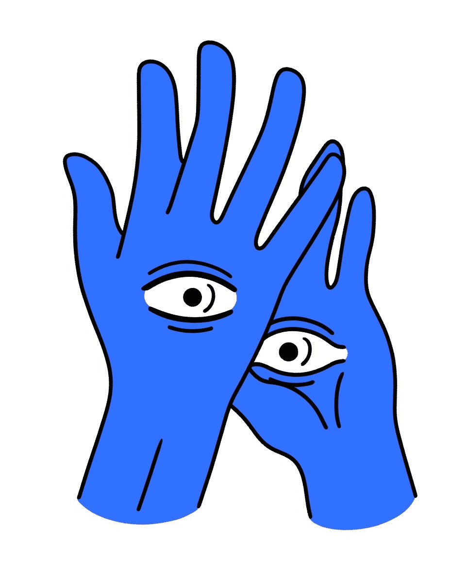 Hand Glow original repeating artwork