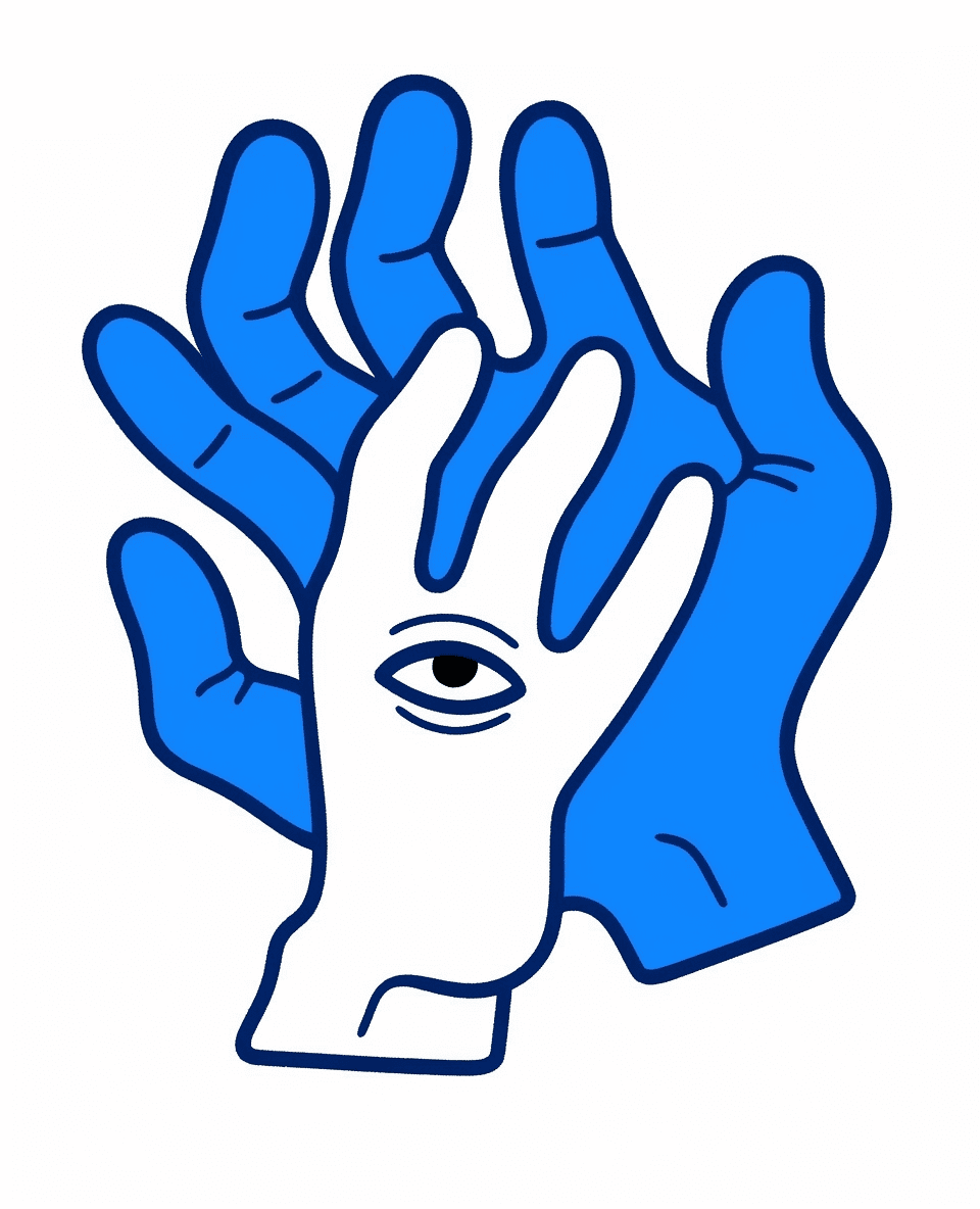 Hand Prism original repeating artwork