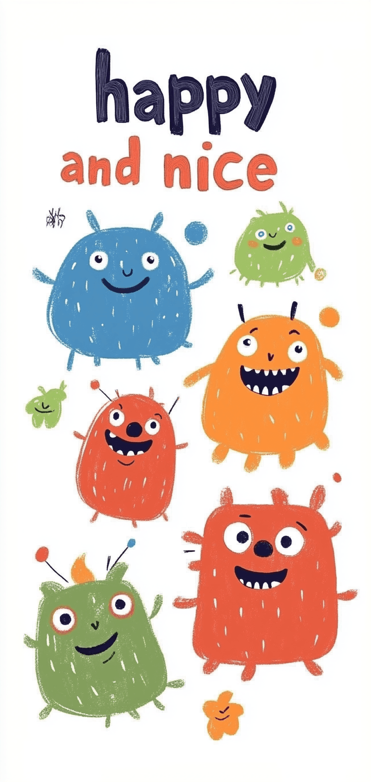 Cute Monster Blast original repeating artwork