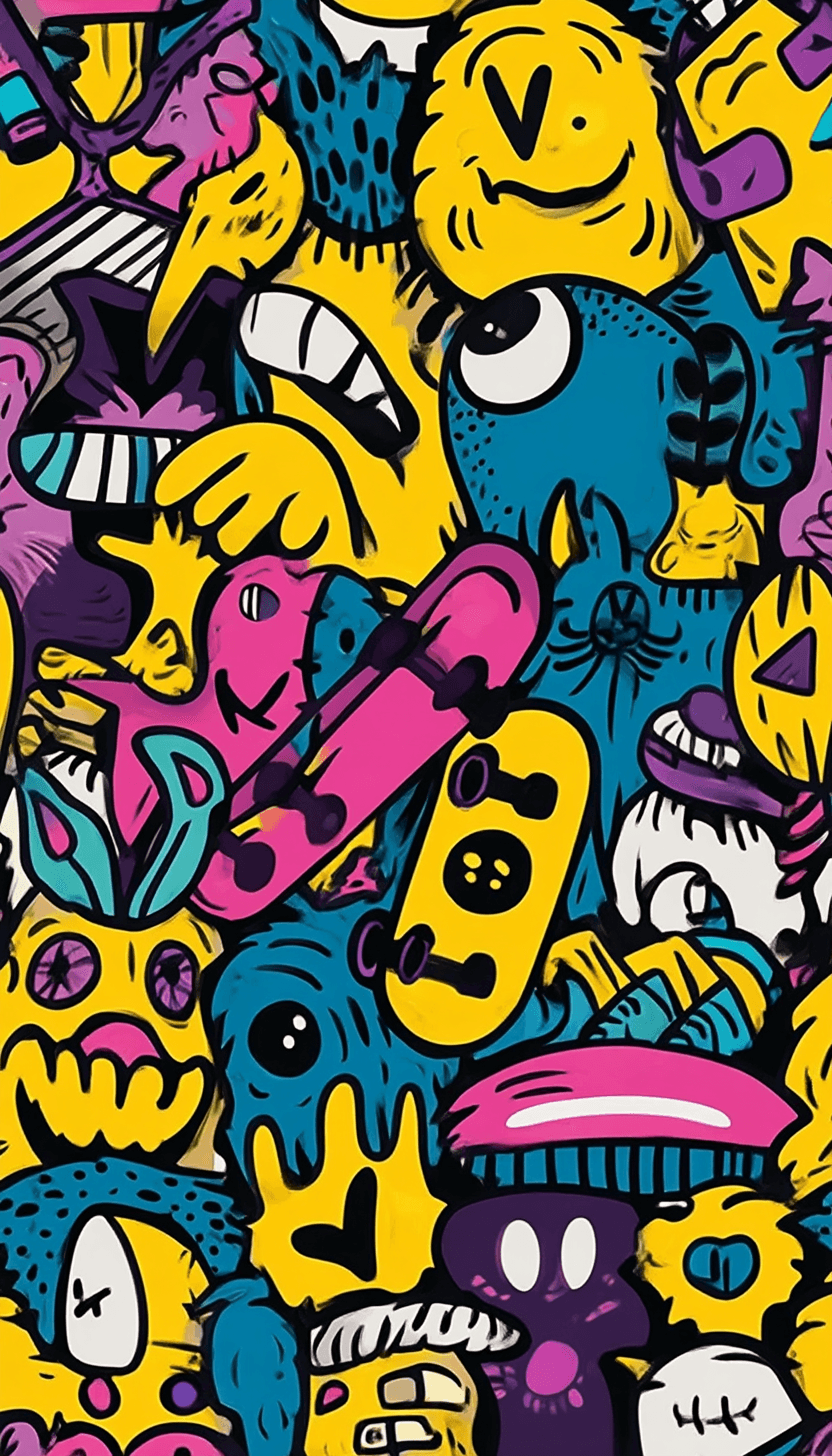 Quirky Design Gang original repeating artwork