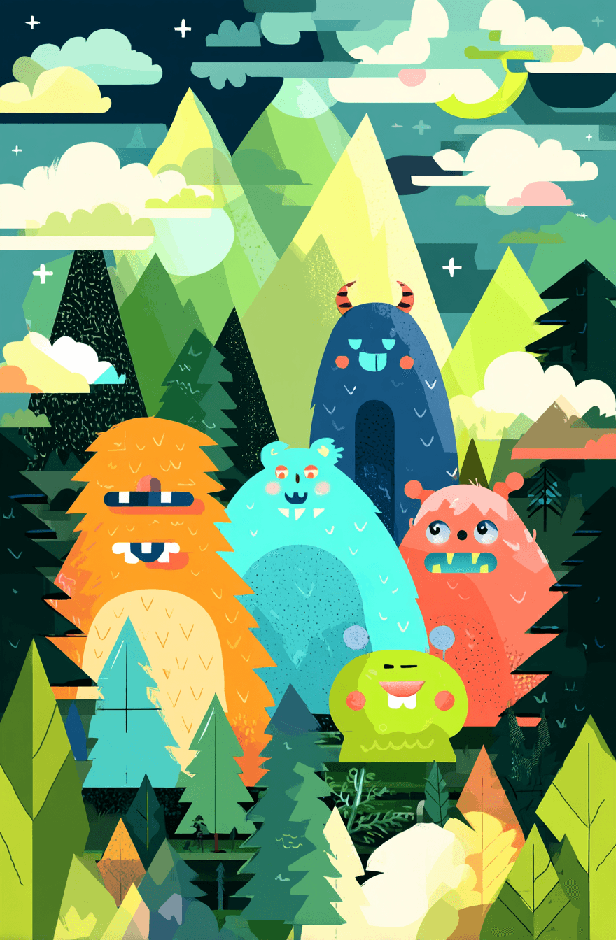 Monster Flow original repeating artwork