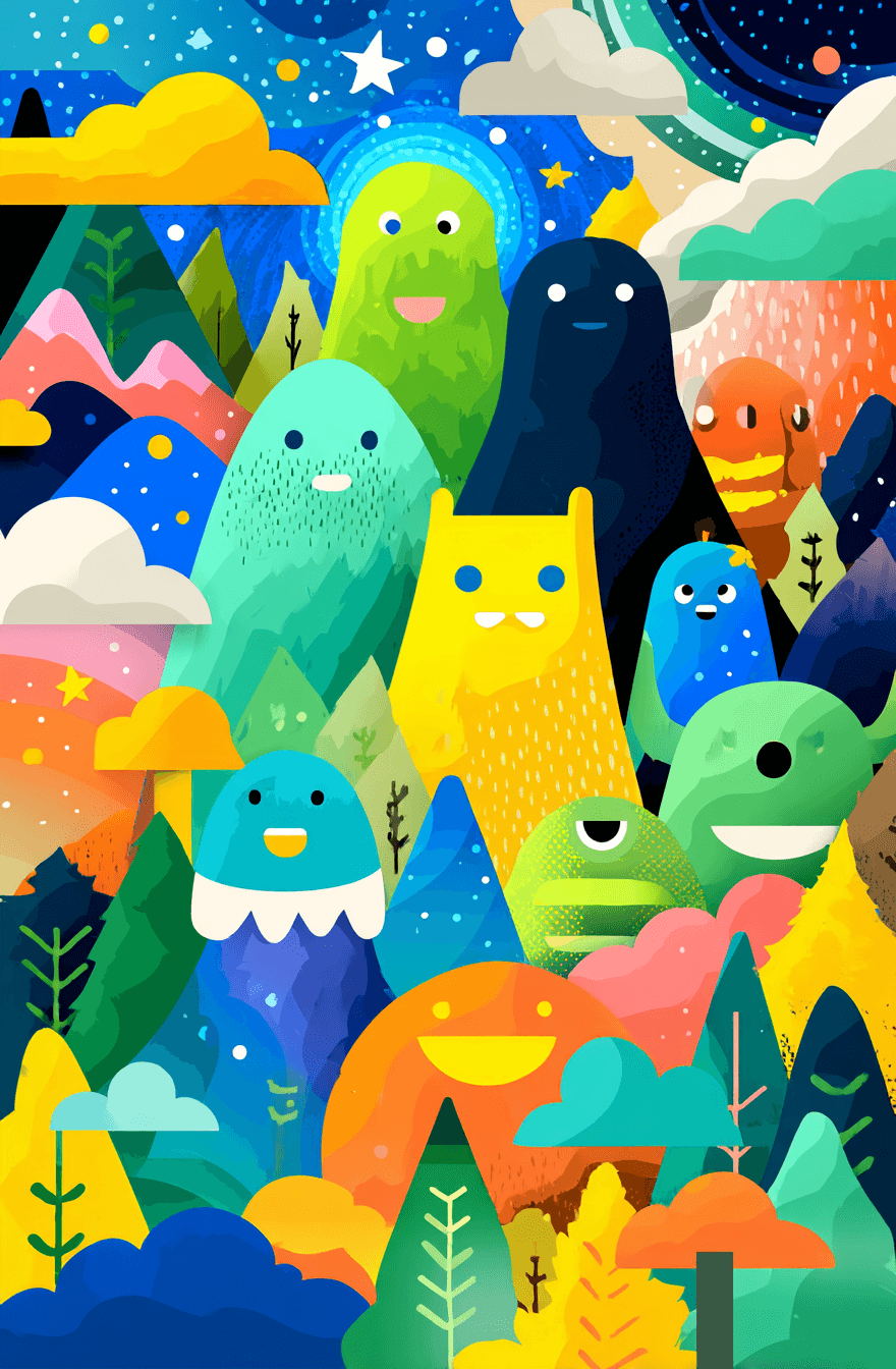 Monster East original repeating artwork