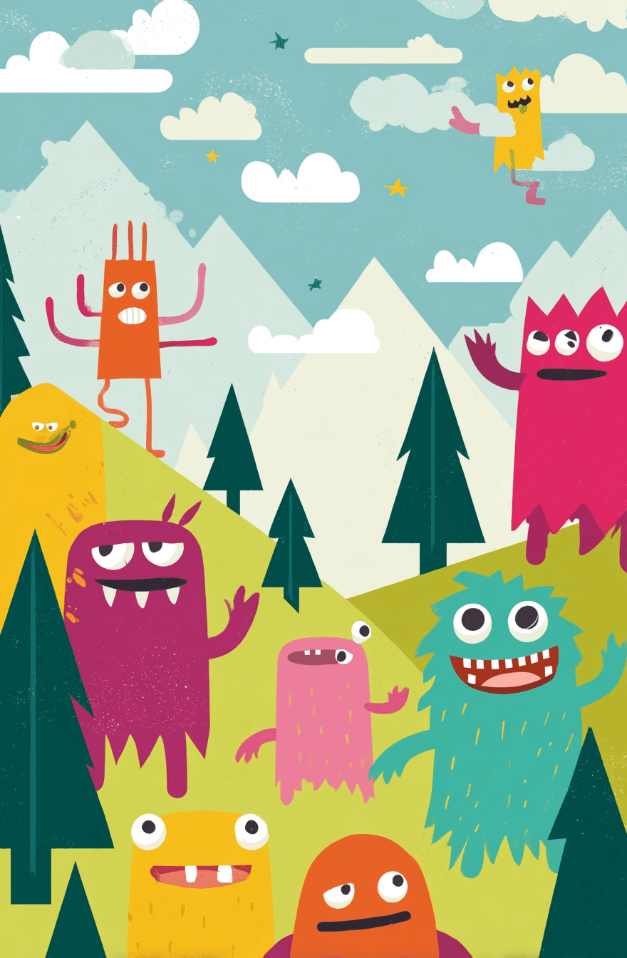 Monster 200 original repeating artwork