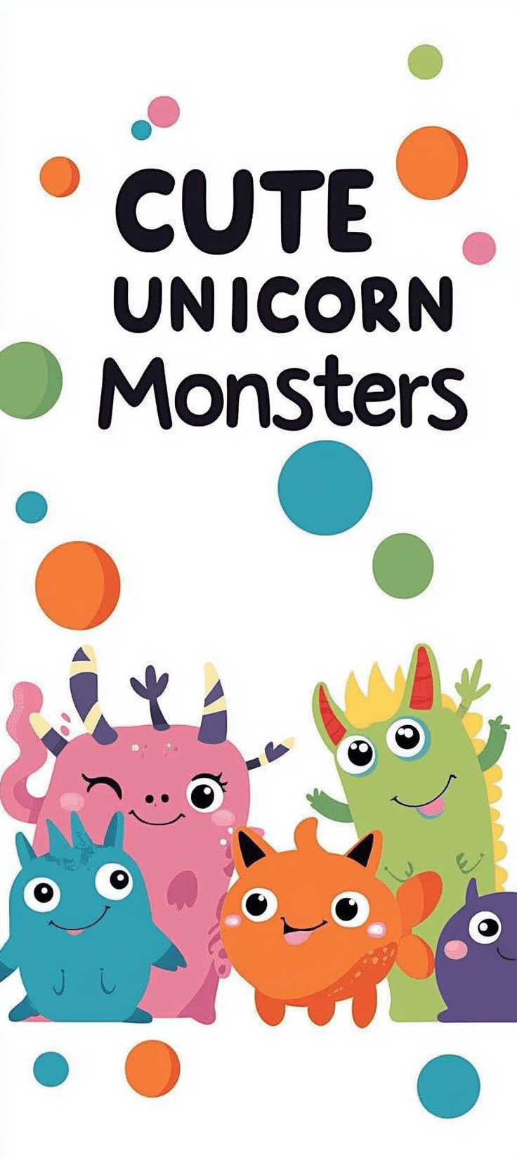 Cute Monster Fizz original repeating artwork