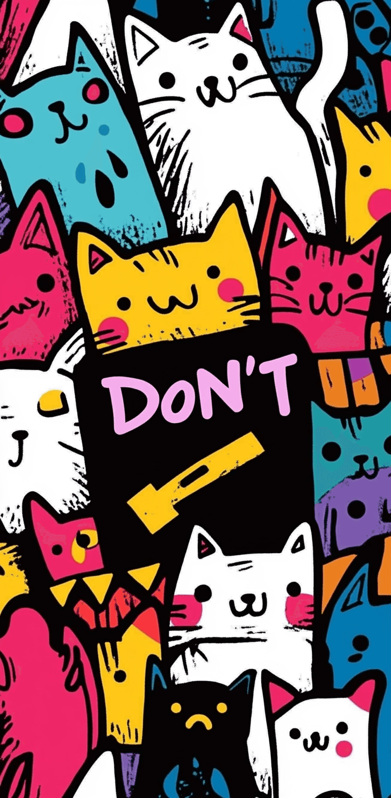 Cartoon Cat Crew original repeating artwork