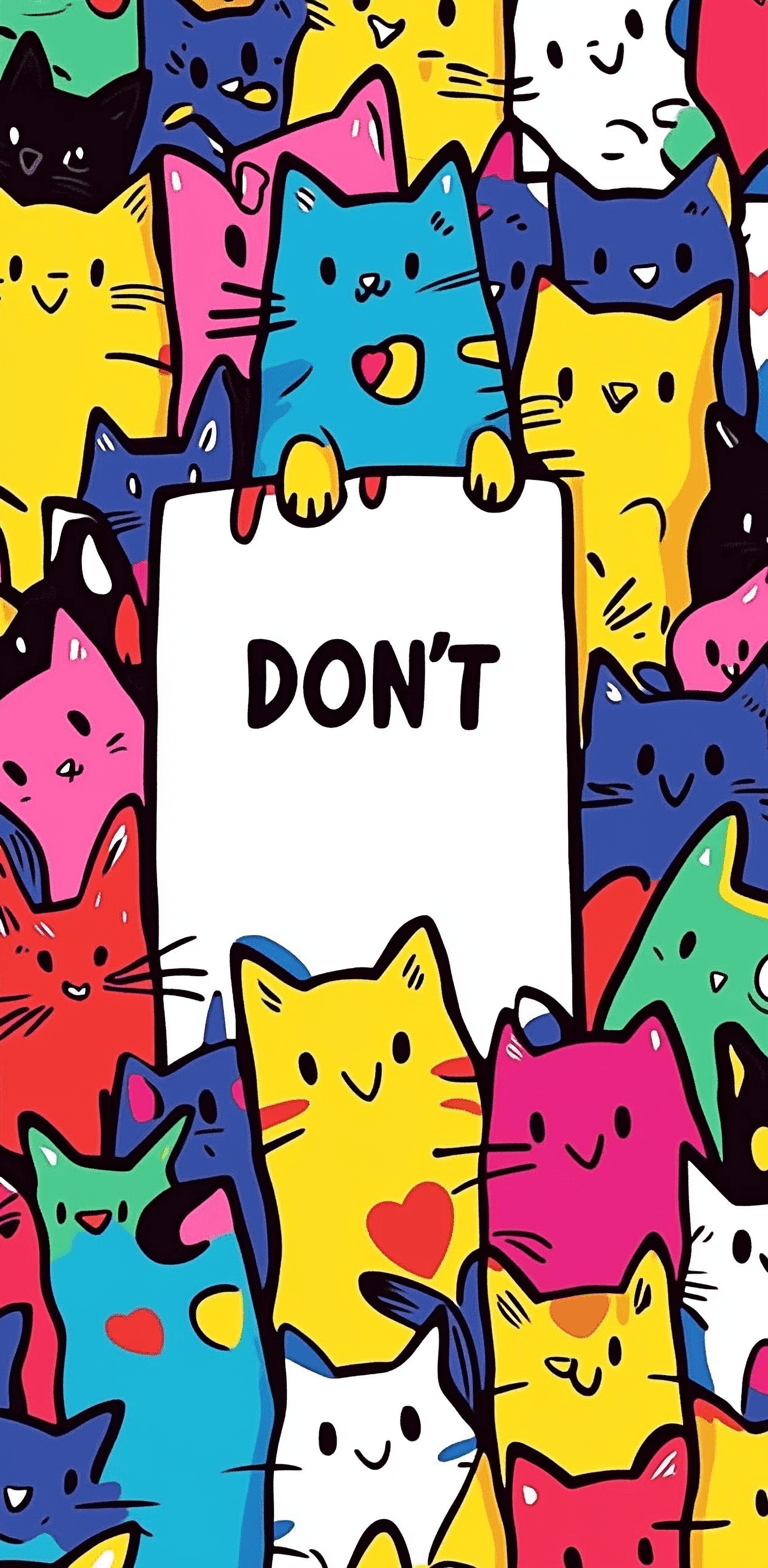 Cartoon Cat original repeating artwork