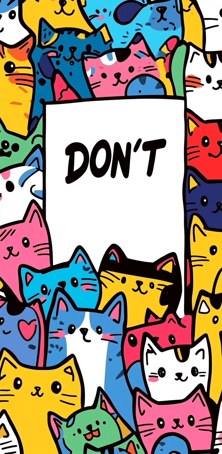 Cartoon Cat Club original repeating artwork