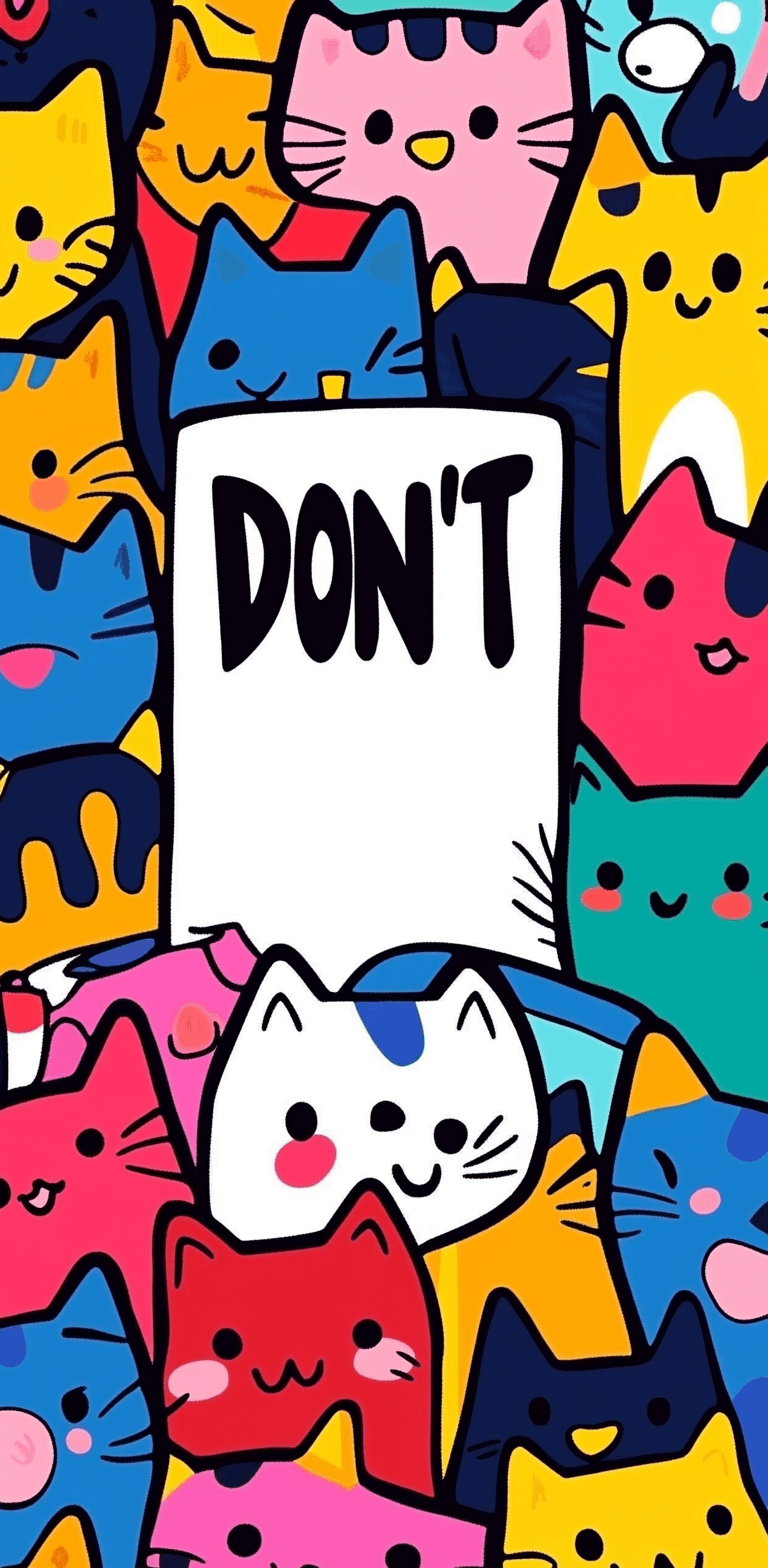 Cartoon Cat Gang original repeating artwork