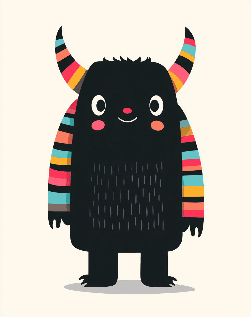 Cute Monster Rhythm original repeating artwork