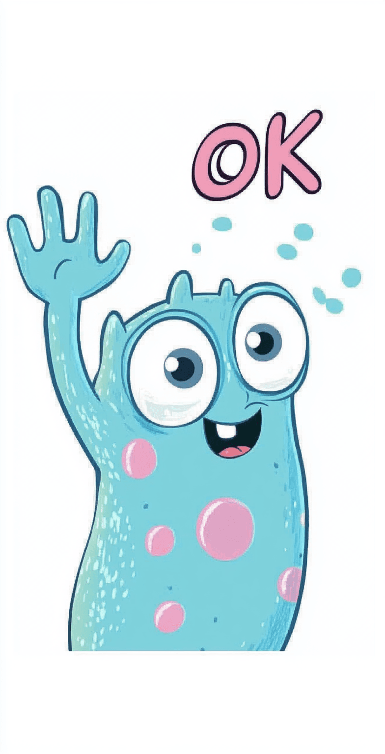 Cute Monster Label original repeating artwork