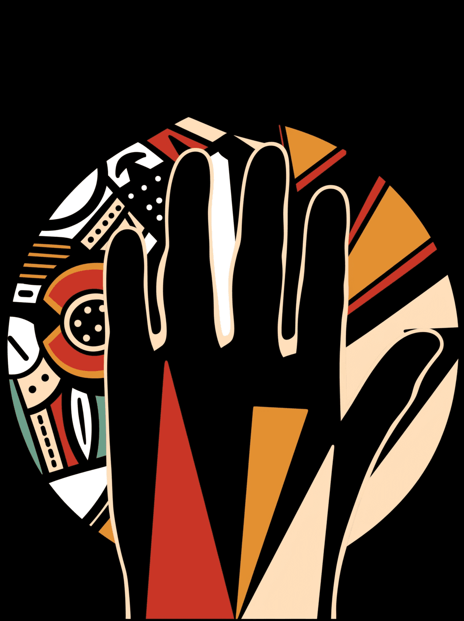 Hand Flare original repeating artwork