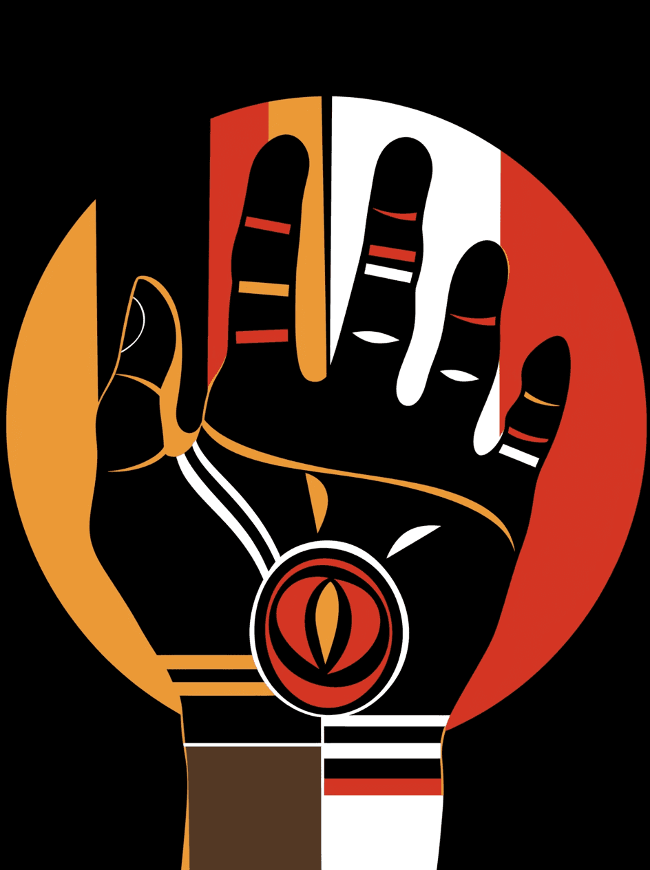 Hand Spark original repeating artwork