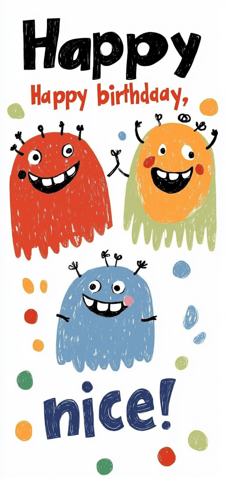Cute Monster Golden original repeating artwork