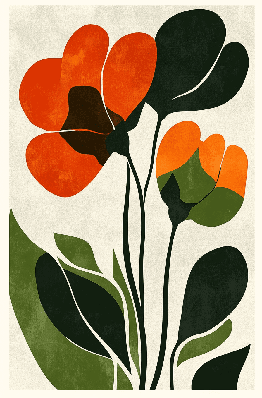 Plants Zoom original repeating artwork