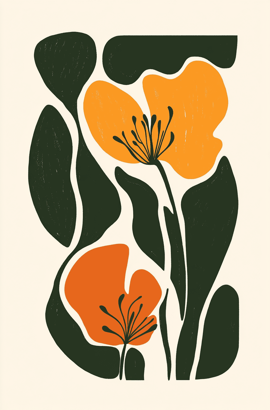 Plants Flip original repeating artwork