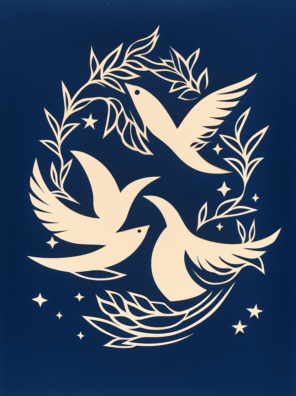Dove Pals original repeating artwork