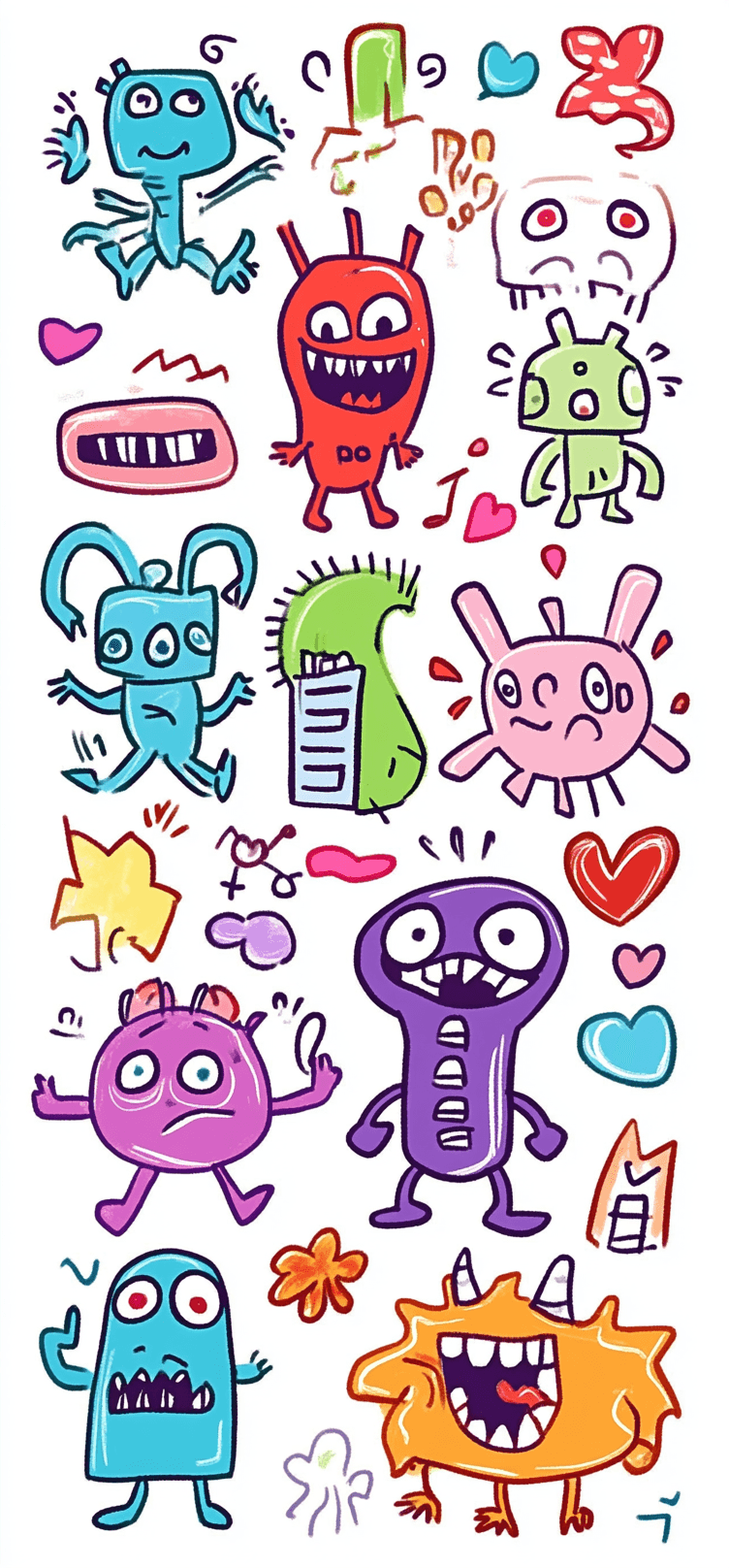 Monster 102 original repeating artwork