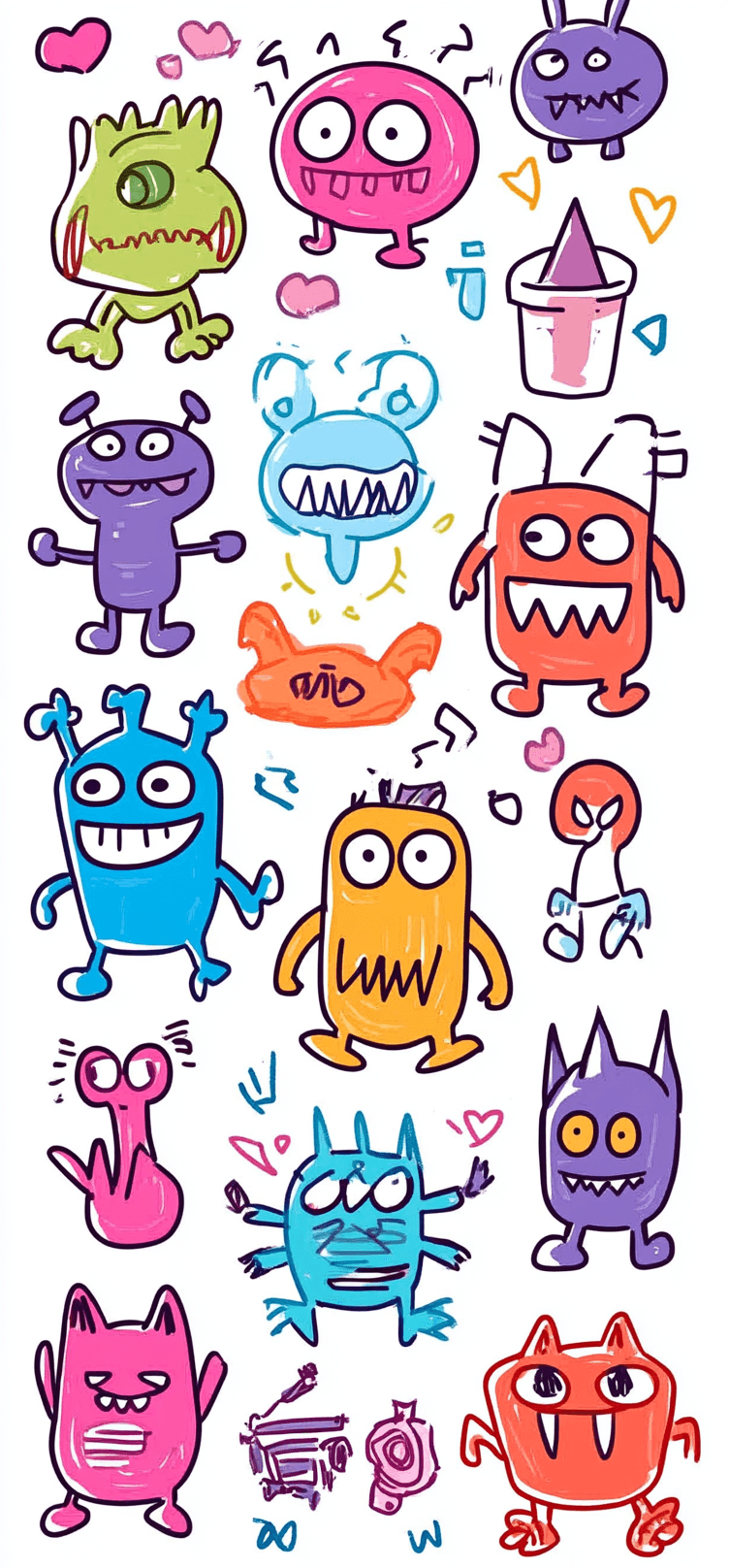 Monster Route original repeating artwork