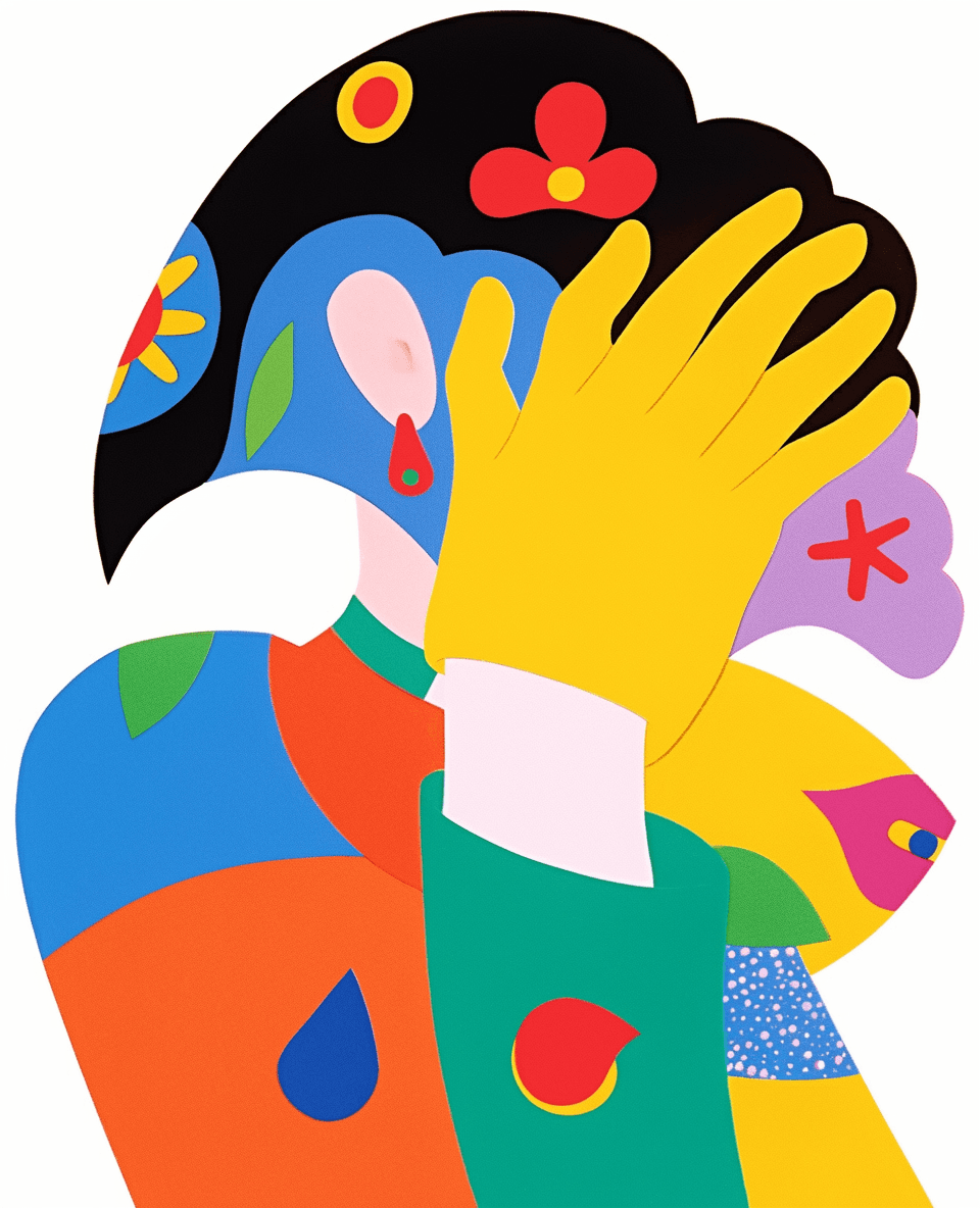 Figure Evening original repeating artwork
