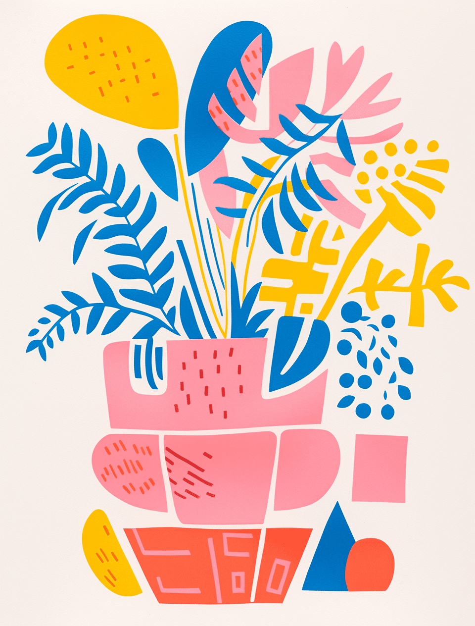 Plants Midnight original repeating artwork