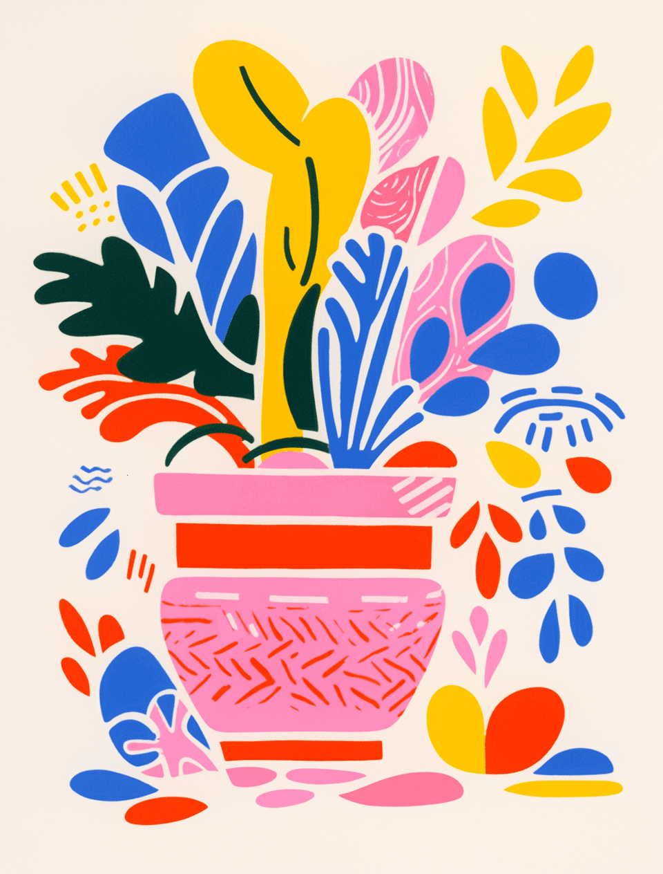Plants Prism original repeating artwork