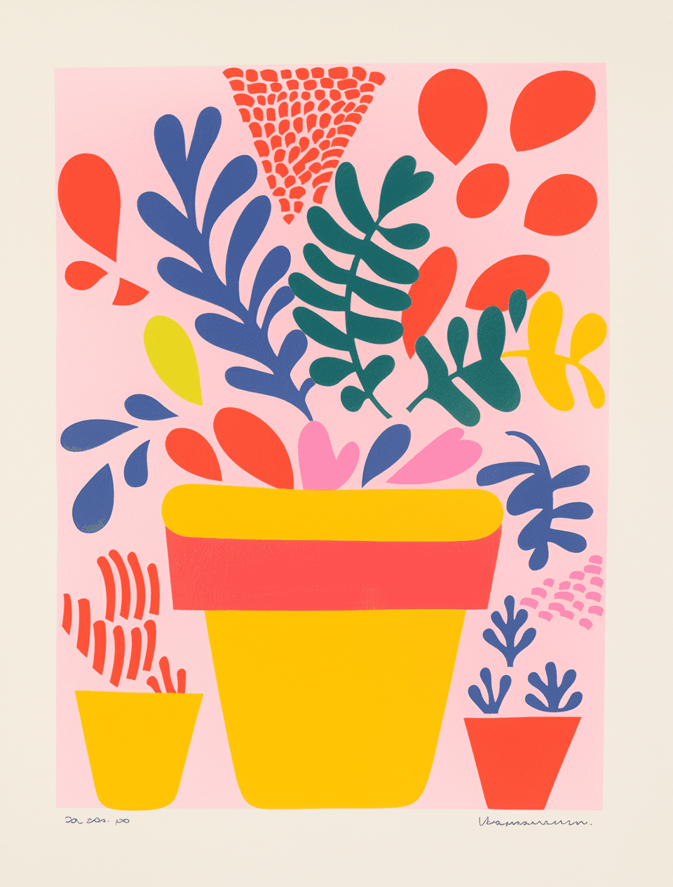Plants Gang original repeating artwork