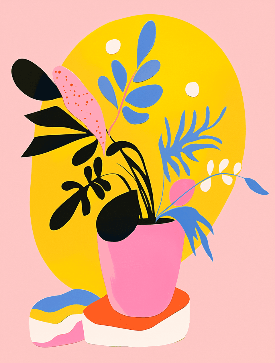 Plants Flare original repeating artwork