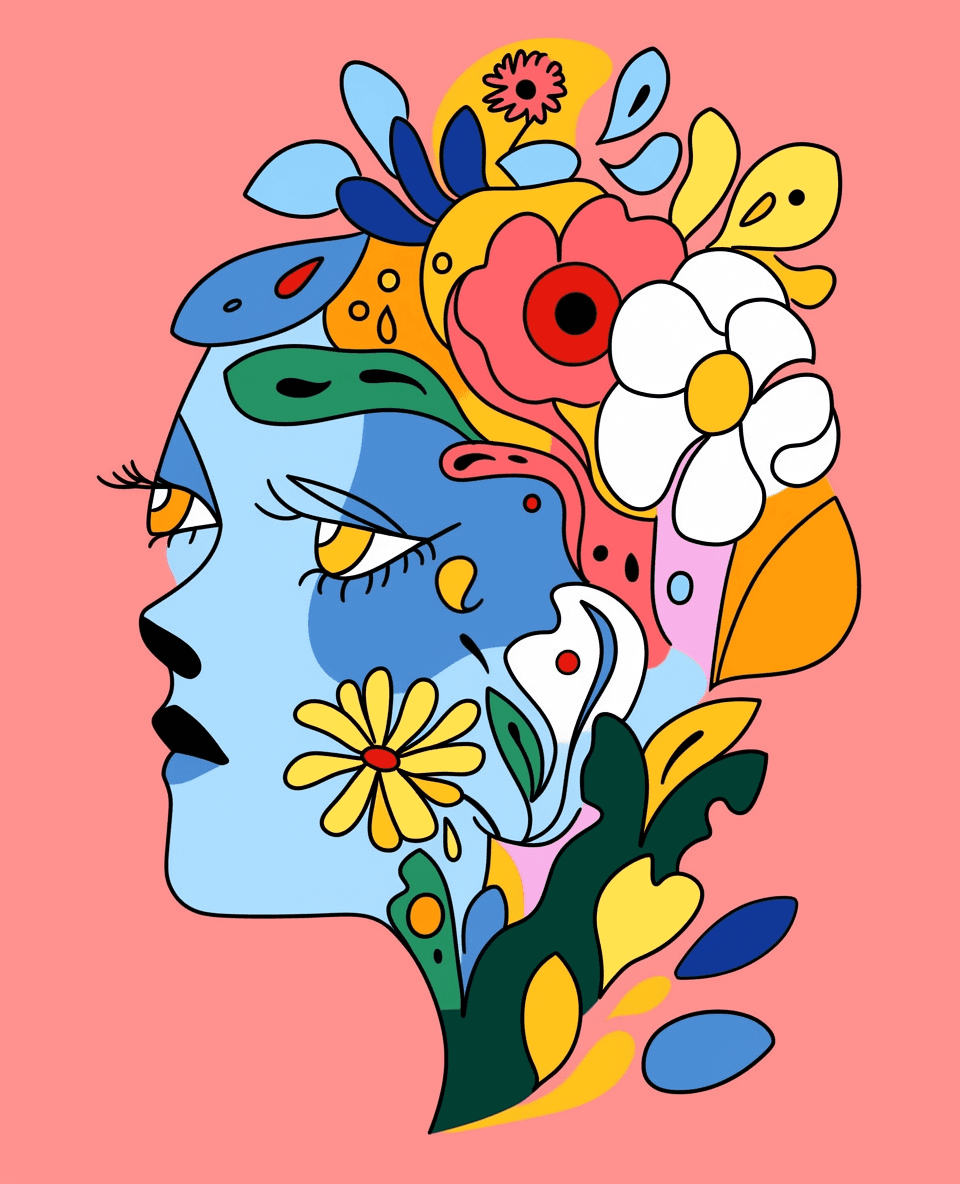 Bloom Label original repeating artwork