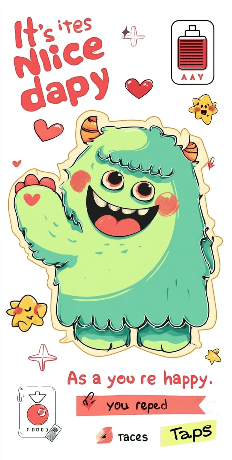 Monster 197 original repeating artwork