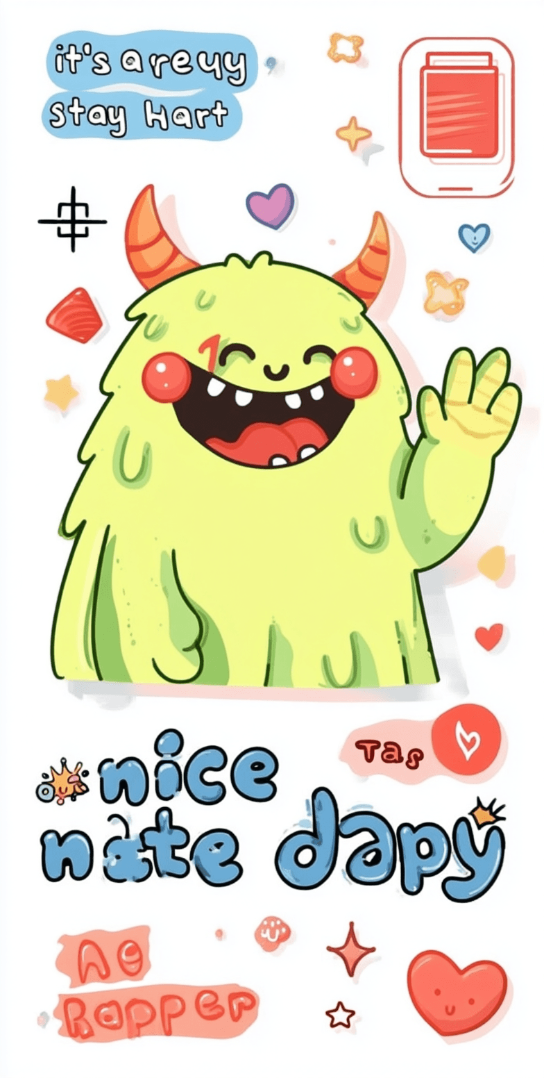 Monster 128 original repeating artwork