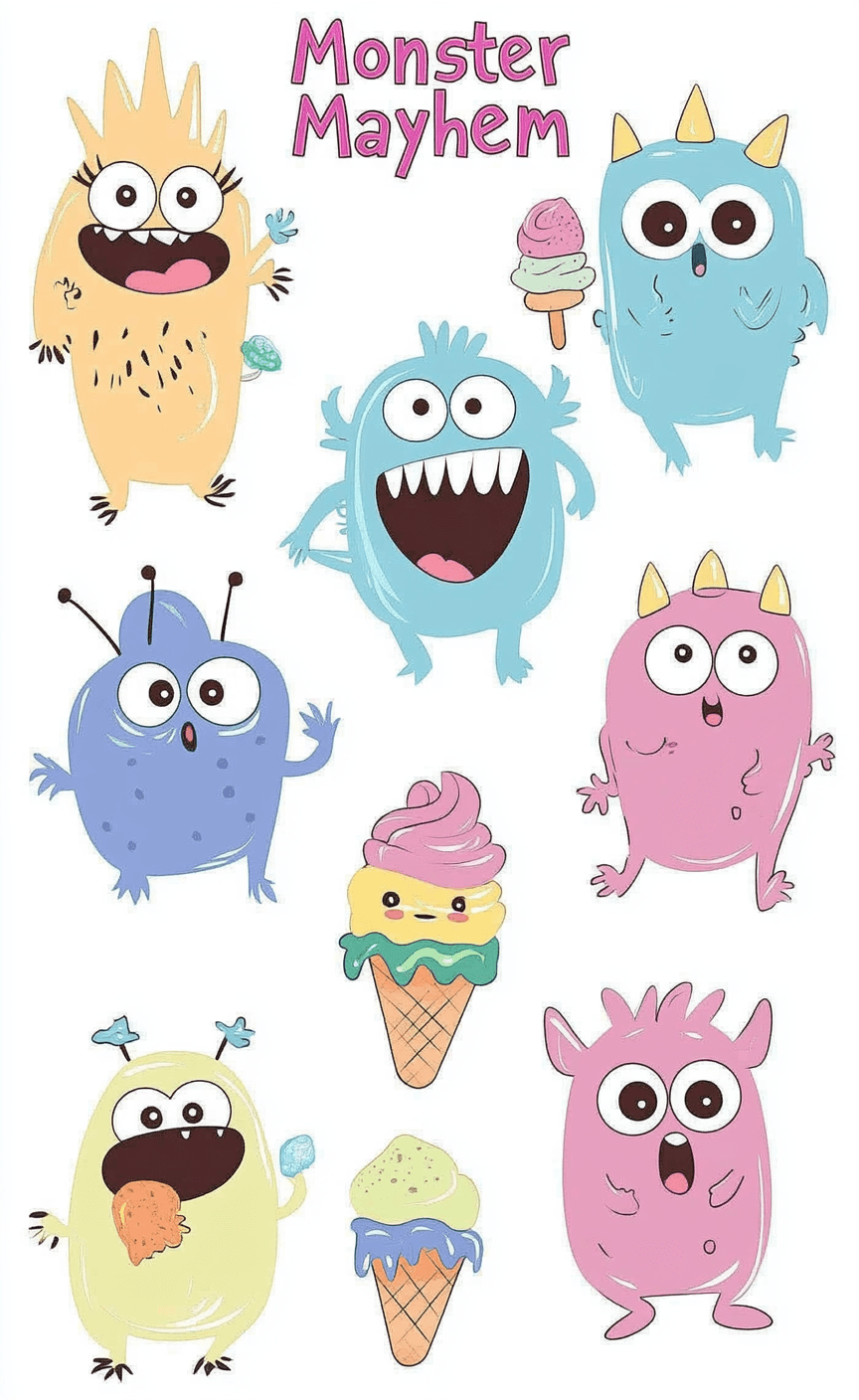 Monster 204 original repeating artwork