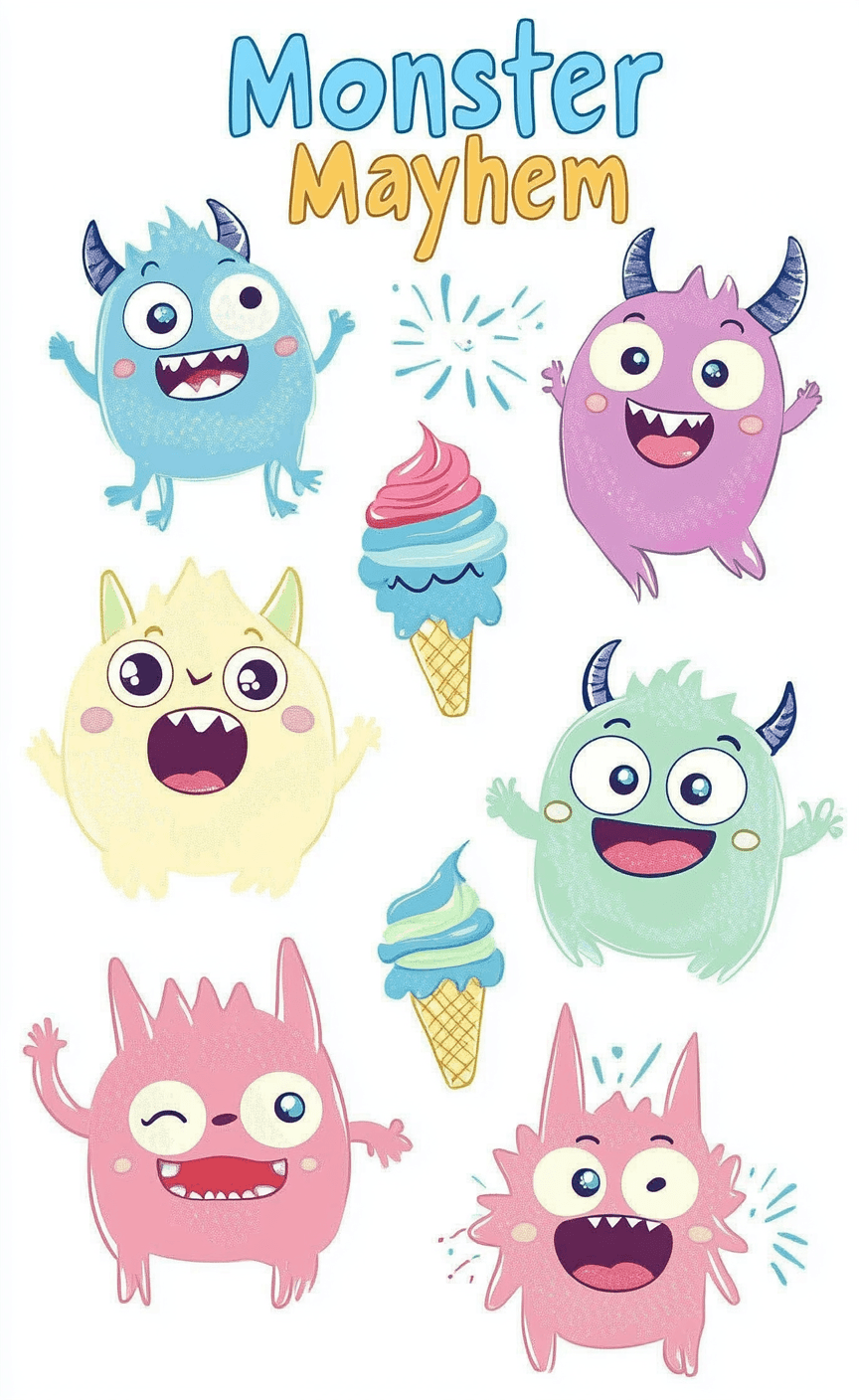 Monster Echo original repeating artwork