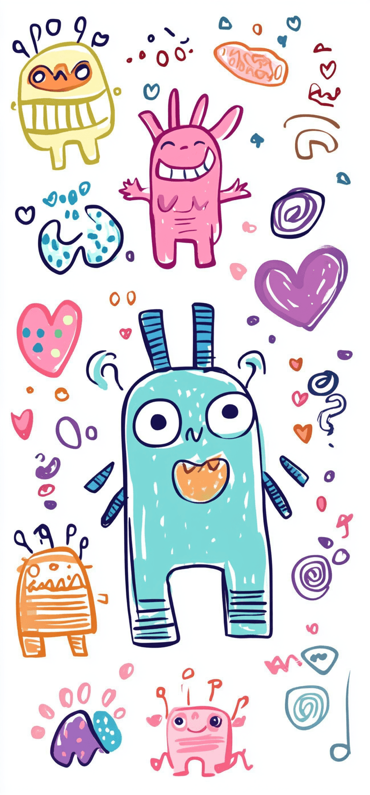 Cartoon Monster Edition original repeating artwork