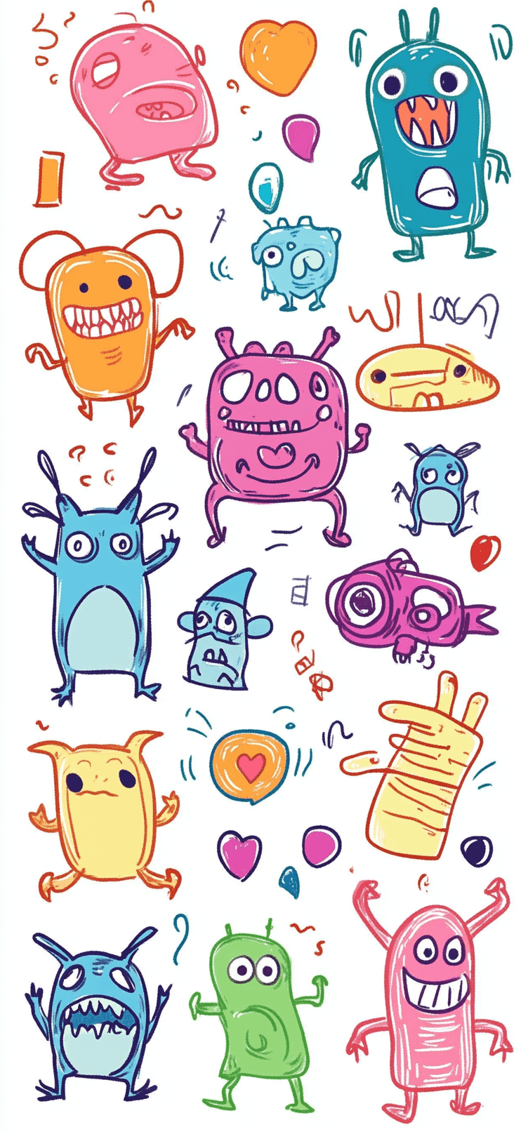 Cartoon Monster 022 original repeating artwork