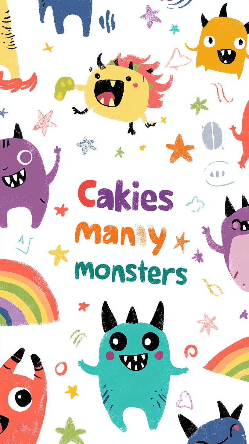 Cute Monster Tone original repeating artwork