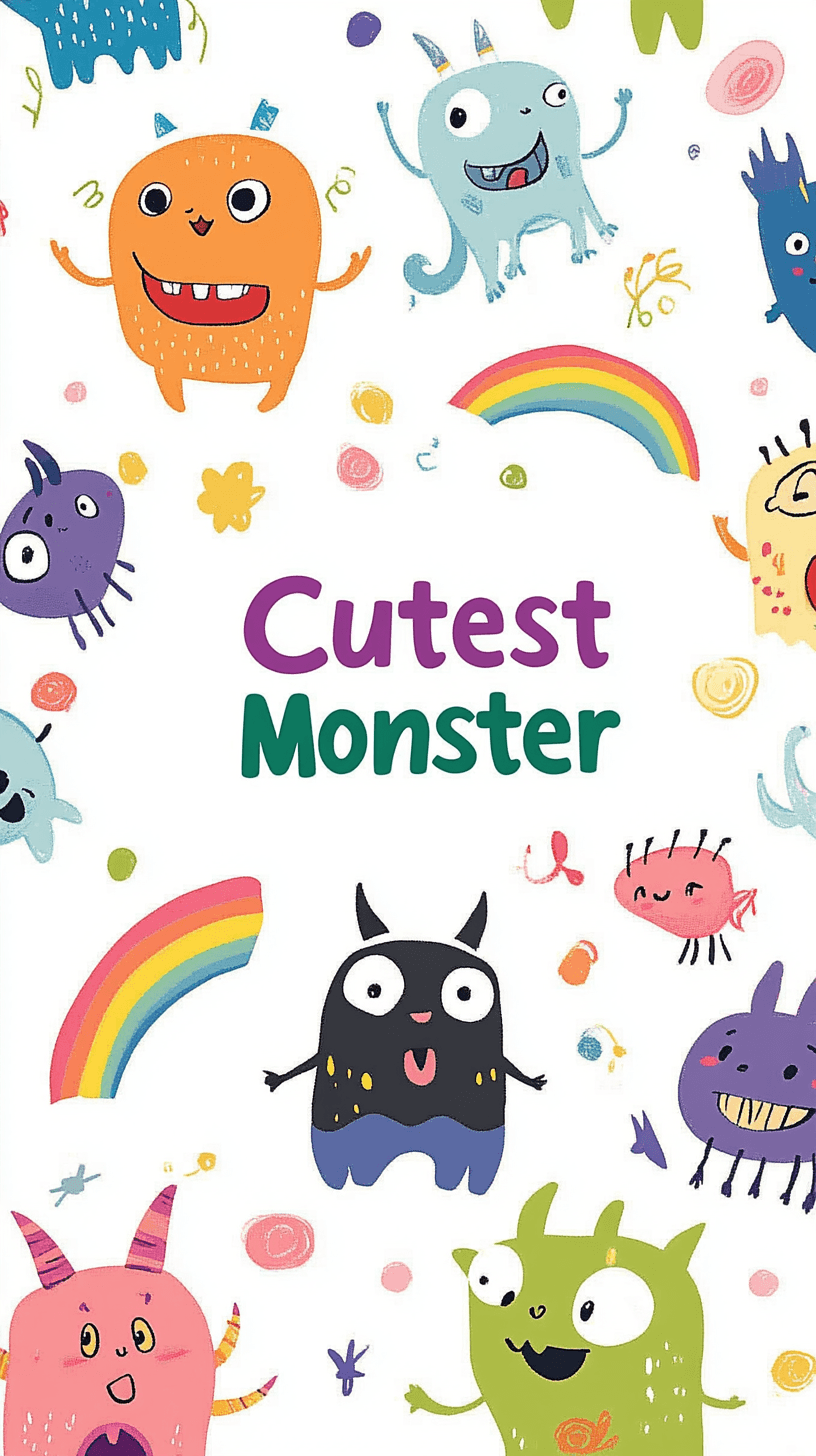 Cute Monster Club original repeating artwork