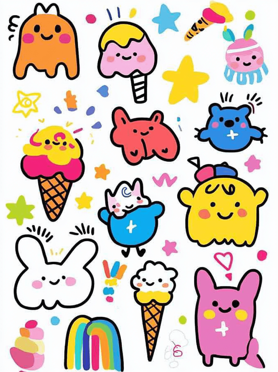 Cartoon Duo original repeating artwork