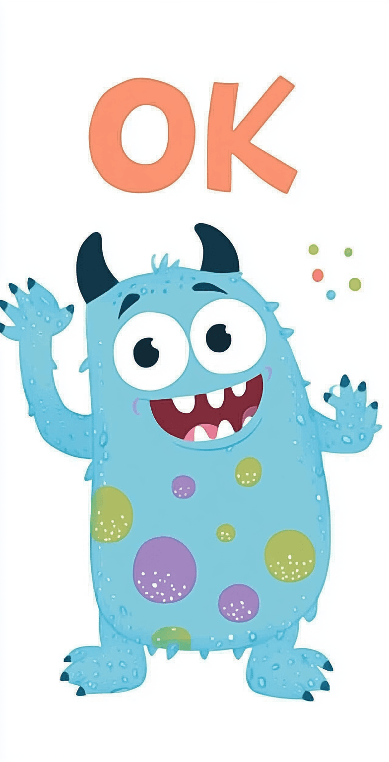 Cute Monster Duo original repeating artwork