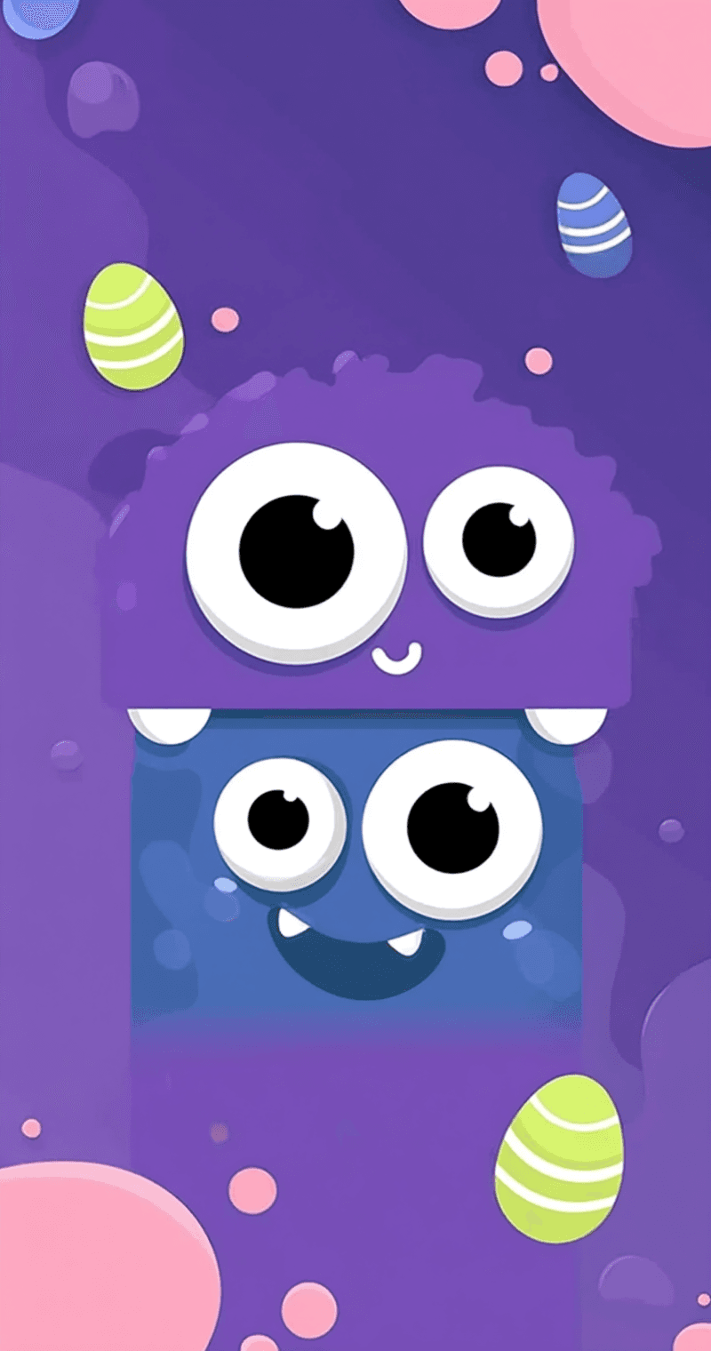Cute Monster Ride original repeating artwork