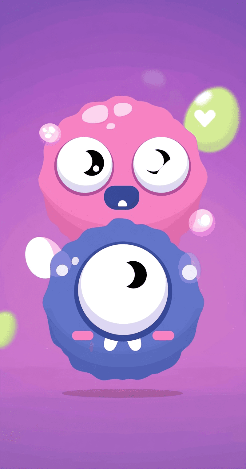 Cute Monster Street original repeating artwork